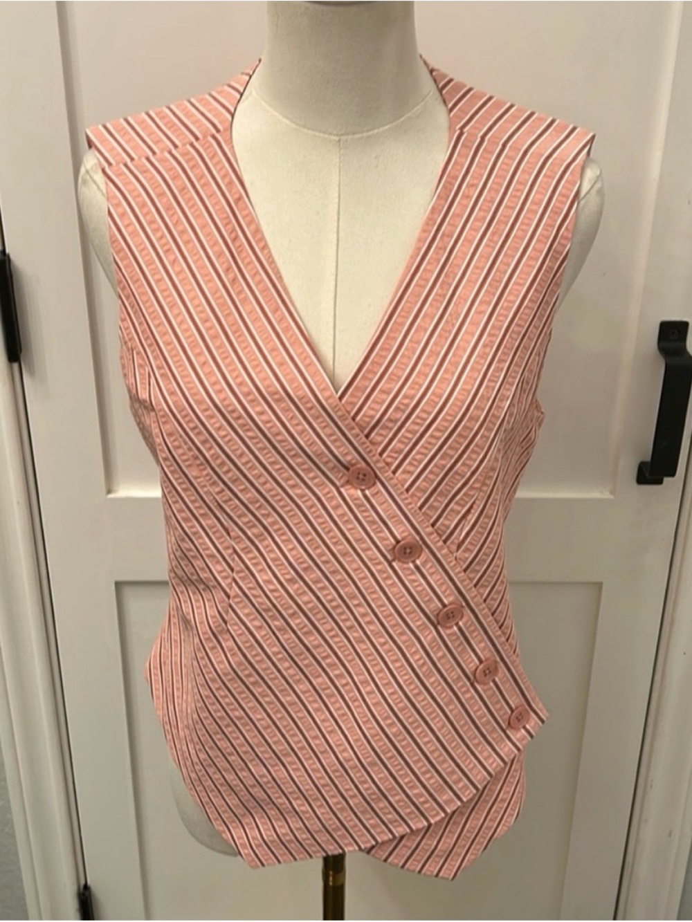 sundays striped asymmetrical shirt